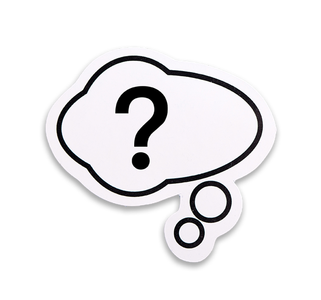 question-mark in a thought bubble