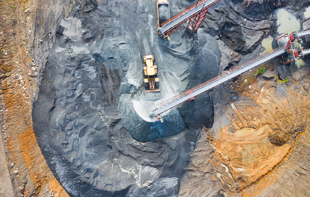 people working on a mine